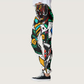 Leggings Guêtres traditionnelles d'instantané de tatouage (Gauche)