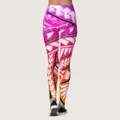 Leggings Guêtres tribales hawaïennes (Dos)