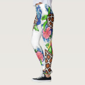 Leggings Guêtres tropicales de tortue de mer (Gauche)