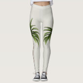 Leggings Guêtres tropicales d'été de palmier (Devant)
