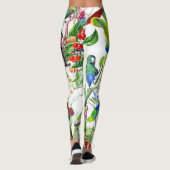 Leggings Guêtres tropicales d'impression d'oiseaux de (Dos)