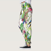 Leggings Guêtres tropicales d'impression d'oiseaux de (Gauche)