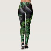 Leggings Guêtres tropicales sauvages de palmier de jungle (Dos)