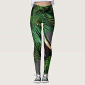 Leggings Guêtres tropicales sauvages de palmier de jungle (Devant)