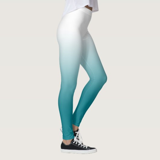 Leggings Guêtres turquoises blanches d'Ombre (Droite)
