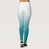 Leggings Guêtres turquoises blanches d'Ombre (Dos)