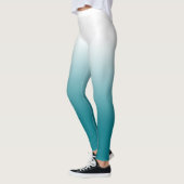 Leggings Guêtres turquoises blanches d'Ombre (Gauche)