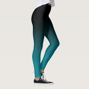 Leggings Guêtres turquoises noires d'Ombre