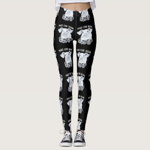 Leggings Guêtres végétaliennes de porc d'amour de paix