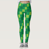 Leggings Guêtres vertes Checkered (Devant)