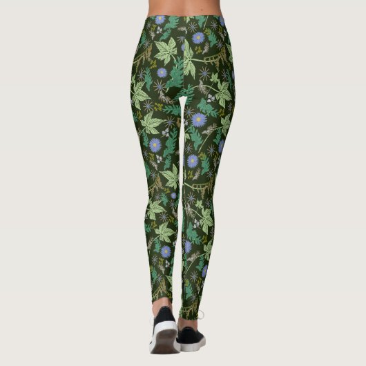 Leggings Guêtres vertes de Noël (Dos)