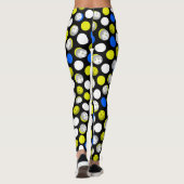 Leggings Guêtres vertes et bleues de Pickleballs (Dos)