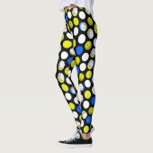 Leggings Guêtres vertes et bleues de Pickleballs (Gauche)
