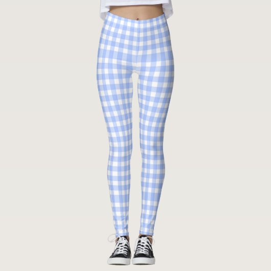 Leggings guingan bleu - guêtres (Devant)