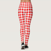 Leggings Guingan rouge (Dos)