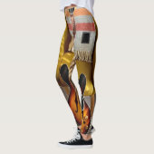 Leggings Guitare acoustique mignonne (Gauche)