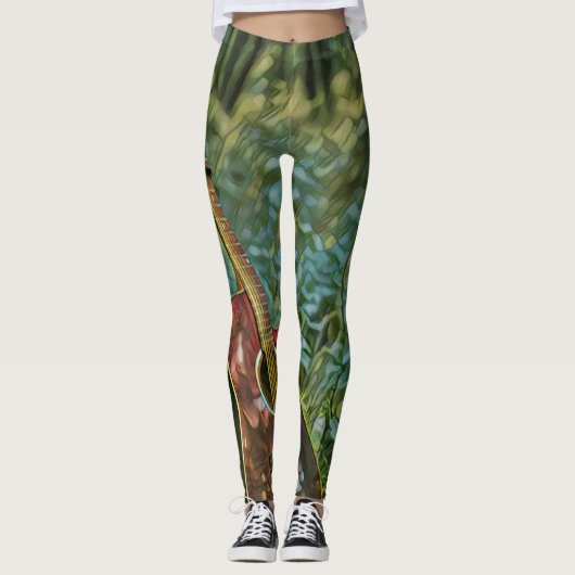 Leggings Guitarist birthday gift (Devant)