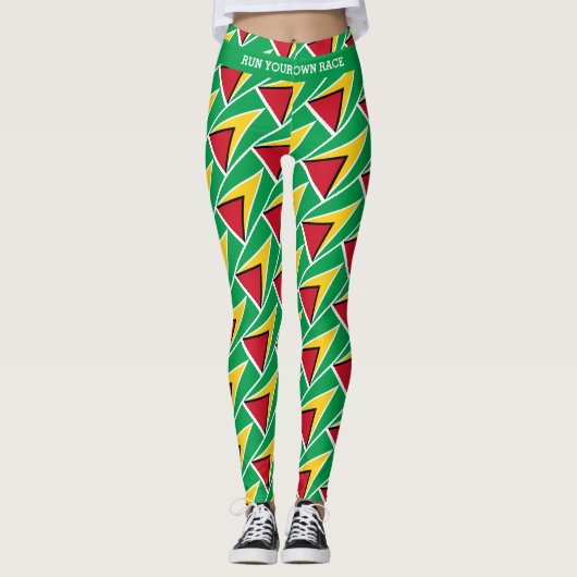 Leggings GUYANA Texte personnalisé EXÉCUTEZ VOTRE PROPRE Dr (Devant)