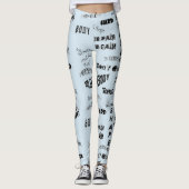 Leggings Gymgear - Word Art avec messages positifs (Devant)