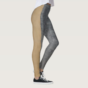 Leggings gymnase moderne abstrait ocre gris de sport de