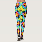 LEGGINGS GYMNASTIQUE ABSTRAITE EN MODÈLE (Dos)