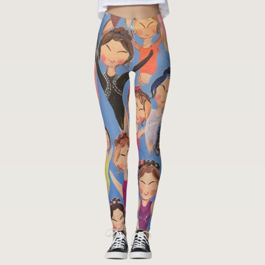 Leggings Gymnastique coloré cadeau motif (Devant)