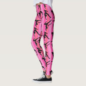 LEGGINGS GYMNASTIQUES DE GYMNASTIQUE DE STRICTE ROSE (Gauche)