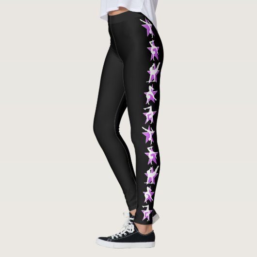 LEGGINGS GYMNASTIQUES ROULEAUX ET NOIRS (Gauche)