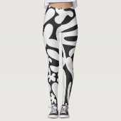 Leggings gymwear design noir et blanc (Devant)