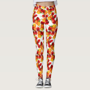 Leggings Habanero Chiliers Rouges Poivrons Orange Chaud