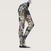 LEGGINGS HAIKU/ FLEURS DE PRINTEMPS JAUNE ROSE BLANC NOIR (Droite)