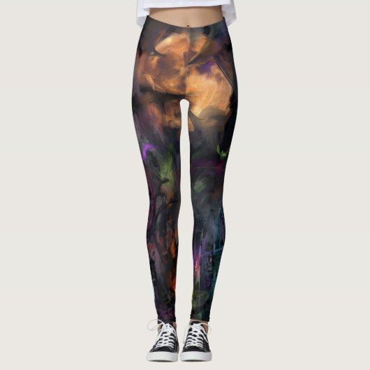 Leggings Halloween Abstrait (Devant)