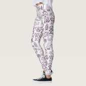 Leggings Halloween amusant violet (Gauche)