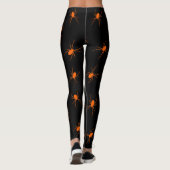 Leggings Halloween Araignée Orange Populaire Élégant (Dos)