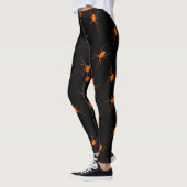 Leggings Halloween Araignée Orange Populaire Élégant (Gauche)