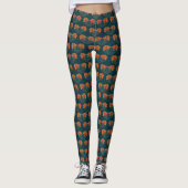 Leggings Halloween, Araignées, Poissons, Lys orange, Whimsy (Devant)