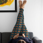 Leggings Halloween, Araignées, Poissons, Lys orange, Whimsy