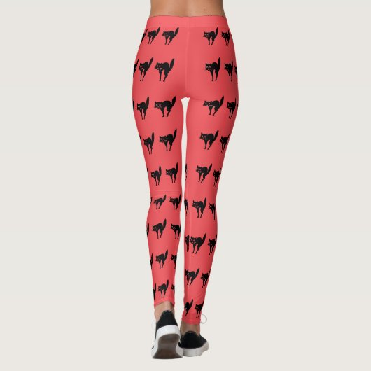 LEGGINGS HALLOWEEN BLACK CAT  (Dos)