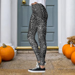 Leggings Halloween Black et White Spider Web<br><div class="desc">Customisez de changer le noir en une couleur quelconque.</div>