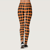 Leggings Halloween Black & Orange Ghost Citrouille (Dos)