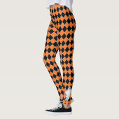 Leggings Halloween Black & Orange Ghost Citrouille (Gauche)