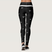 Leggings Halloween boo noir et blanc (Dos)