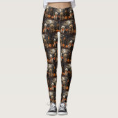 Leggings Halloween caniche Éffrayant (Devant)