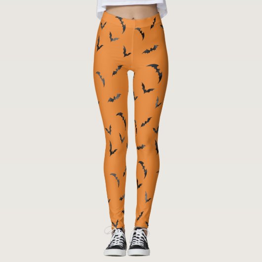 Leggings Halloween chauves-souris aquarelle (Devant)