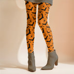 Leggings Halloween chauves-souris araignées Éffrayant migno<br><div class="desc">Ce design d'Halloween amusant utilise un motif aléatoire de simples chauves-souris noires et araignées sur un arrière - plan orange classique qui peut être customisé à la couleur que vous voulez. Ce design amusant a une ambiance rétro et peut être jumelé avec n'importe quel top tout au long de l'automne...</div>