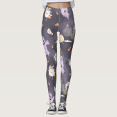 Leggings Halloween Chouettes Fantômes Éffrayants mignonne M (Devant)