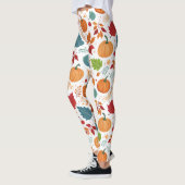 Leggings Halloween Citrouille et feuille colorés (Gauche)