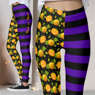 Leggings Halloween citrouille Jack-o'-lantern tour ou tétée
