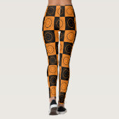 Leggings Halloween Concentré Orange et Pois noirs (Dos)