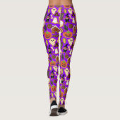 Leggings Halloween Cookies Collection Motif B Violet BG (Dos)